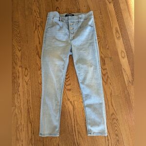 Express Jeans Women 10R Cropped Skinny Mid Rise Super Soft Knit Comfort Stretch